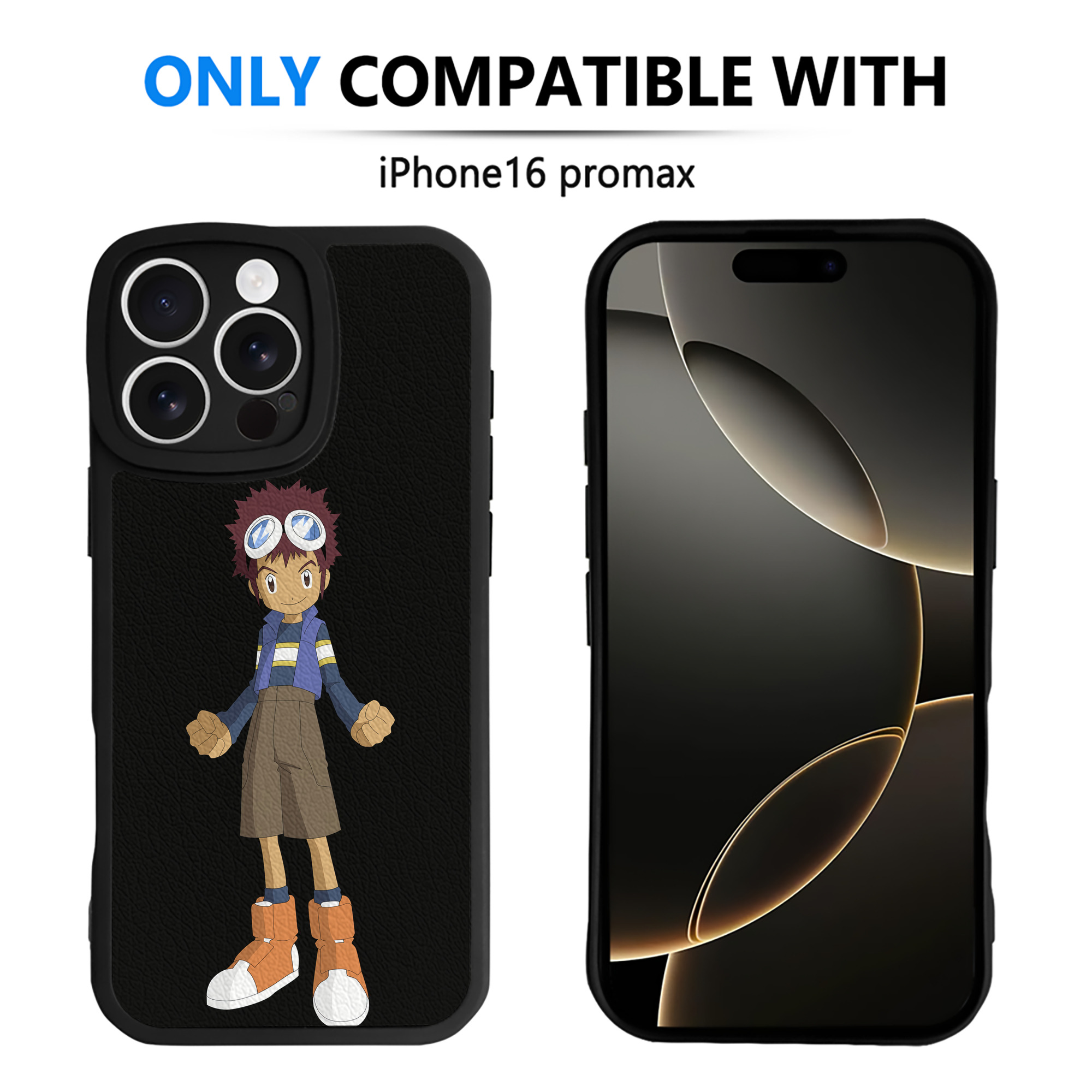 （画像用） Digimon デジタルモンスター/デジモン 【iPhone 16シリーズ対応】シリコンスマホケース（レザー調） 材質：シリコン